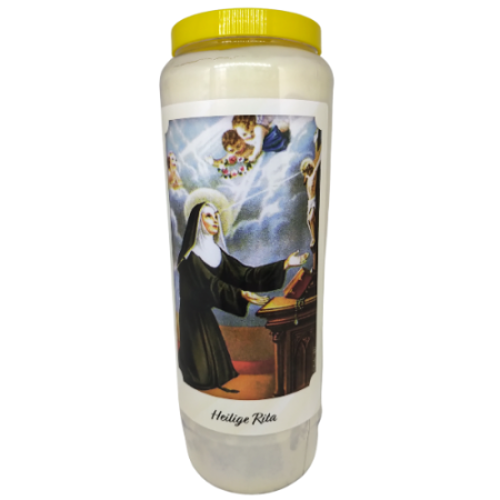 Heilige Rita & Engelen - Noveenkaars - 9 dagen brander (5 stuks)