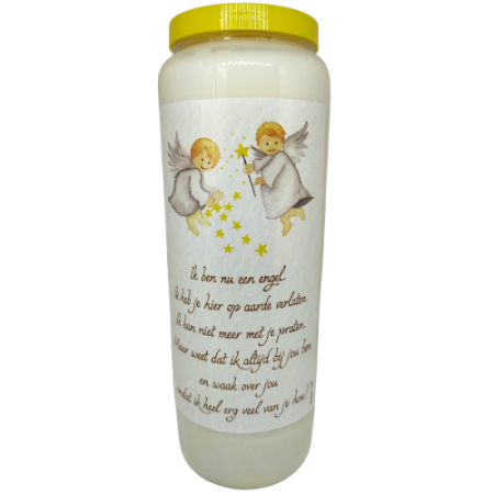 Ik ben nu een engel - Noveenkaars - 6 dagen brander (5 stuks)