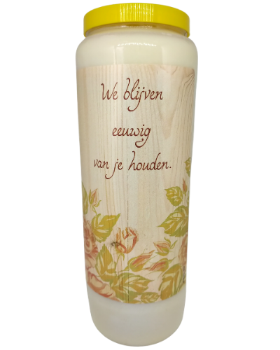 We blijven eeuwig van je houden - Noveenkaars - 9 dagen brander (5 stuks)