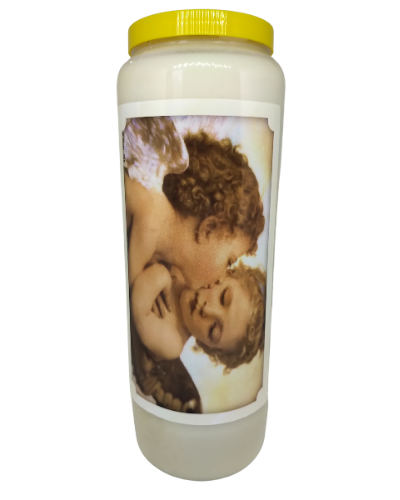 2 Engeltjes zoen - Noveenkaars - 9 dagen brander (5 stuks)